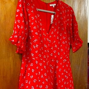 Pretty red floral dress